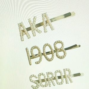 AKA 1908 SOROR Silver & Pearl Hair Pin